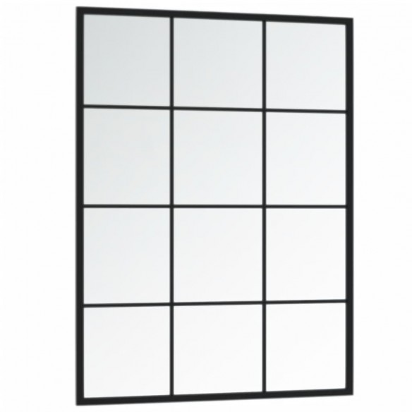 Miroir mural noir 80x60 cm métal