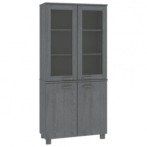 Buffet HAMAR Bois massif de pin Gris foncé