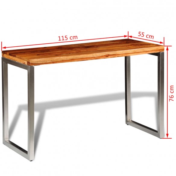 Table de salle à manger et pieds en acier Bois