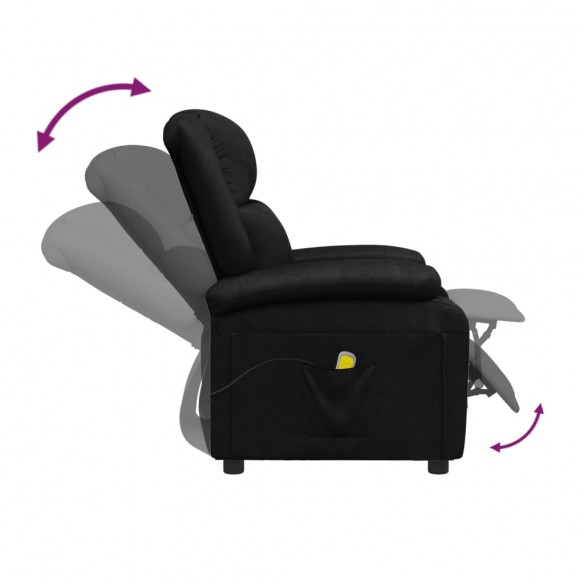 Fauteuil de massage Noir Similicuir