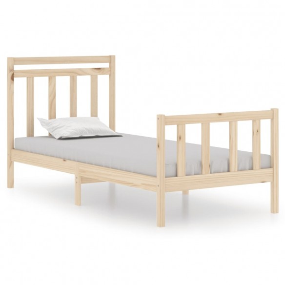 Cadre de lit bois massif 75x190 cm petit simple