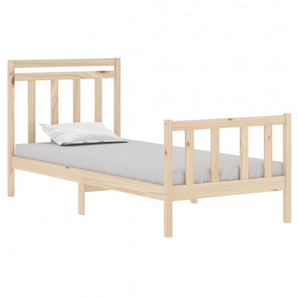 Cadre de lit bois massif 75x190 cm petit simple