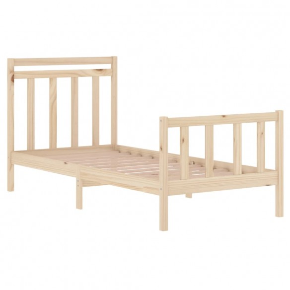 Cadre de lit bois massif 75x190 cm petit simple