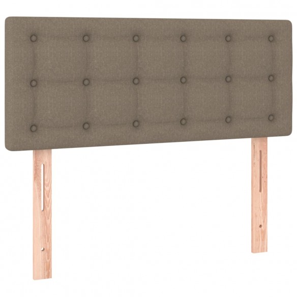 Cadre de lit avec matelas Taupe 100x200 cm Tissu