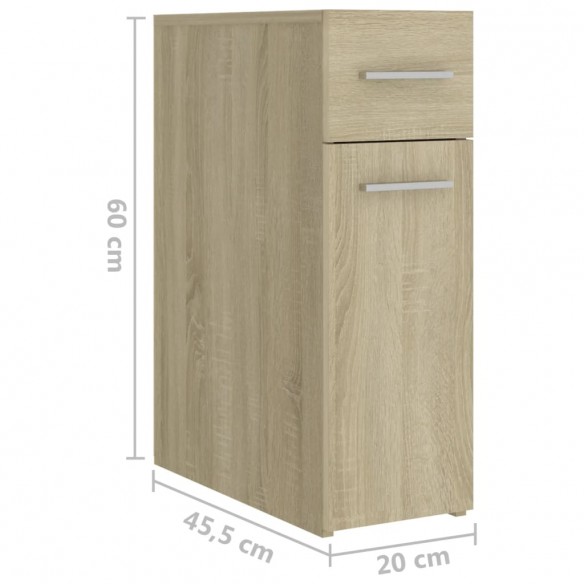 Armoire d'apothicaire Chêne sonoma 20x45,5x60 cm Aggloméré