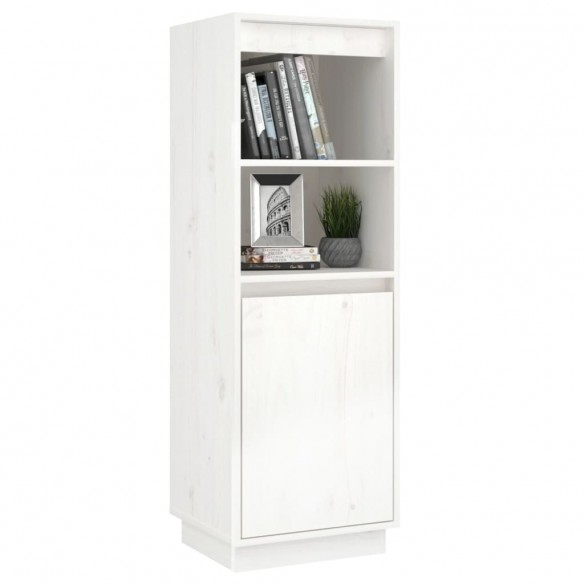 Buffet Blanc 37x34x110 cm Bois massif de pin