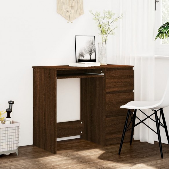 Bureau Chêne marron 90x45x76 cm Bois d'ingénierie