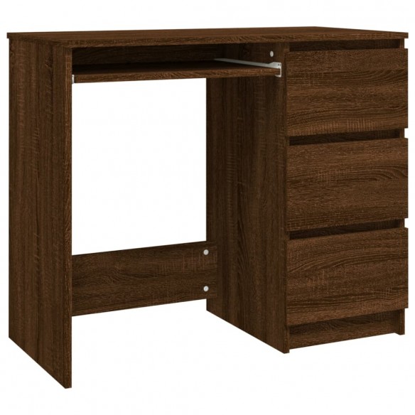 Bureau Chêne marron 90x45x76 cm Bois d'ingénierie