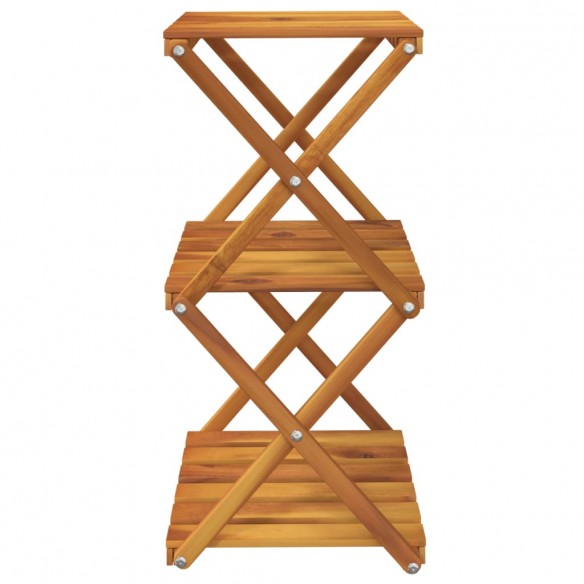 Étagère pliable à 3 niveaux Marron 43x31x63 cm Bois d'acacia