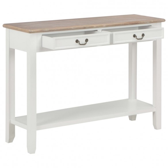 Table console Blanc 110x35x80 cm Bois