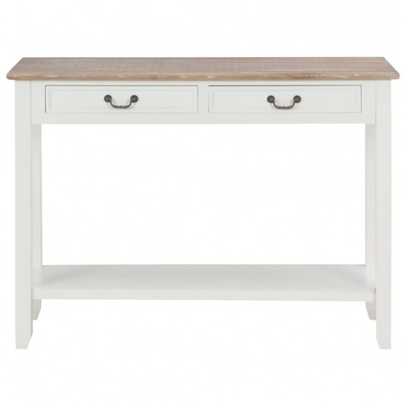 Table console Blanc 110x35x80 cm Bois