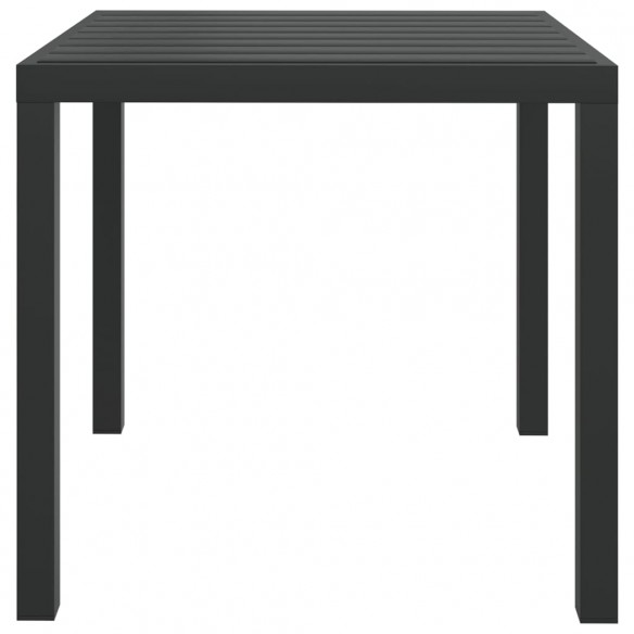 Table de jardin Noir 80 x 80 x 74 cm Aluminium et WPC