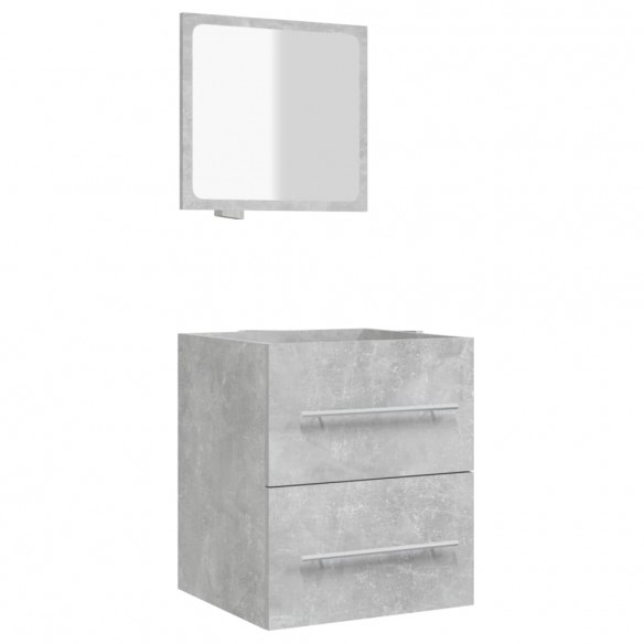 Armoire de salle de bain avec miroir Gris béton 41x38,5x48 cm