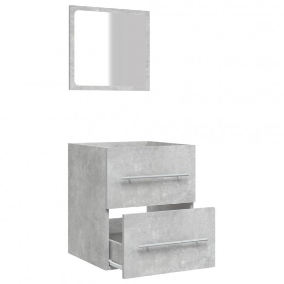 Armoire de salle de bain avec miroir Gris béton 41x38,5x48 cm