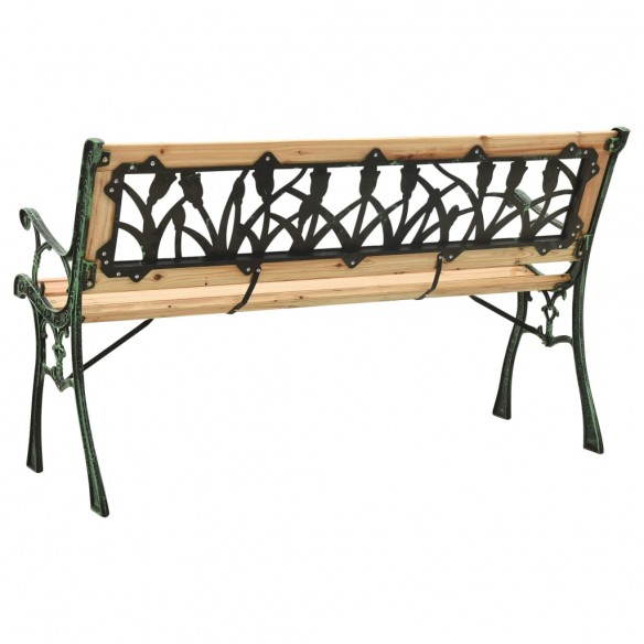 Banc de jardin 122 cm Fonte et bois de sapin massif