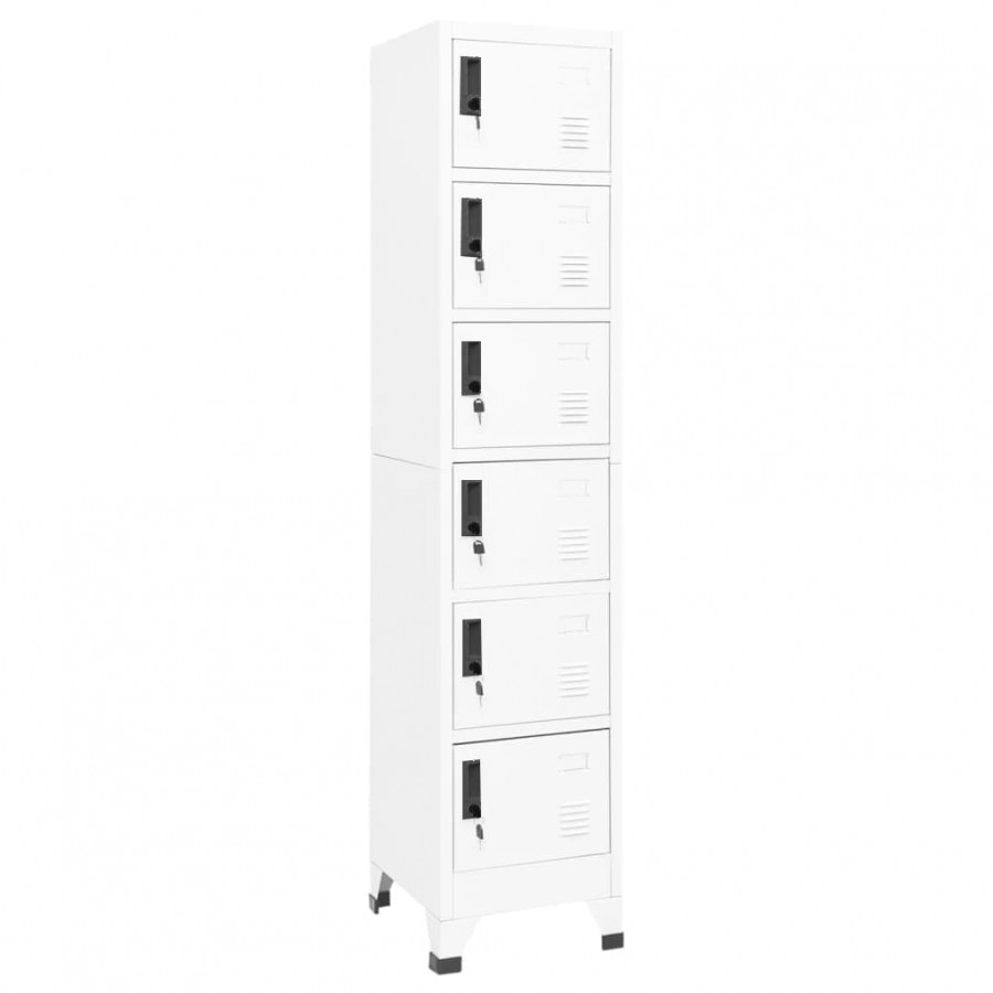 Armoire à casiers Blanc 38x40x180 cm Acier