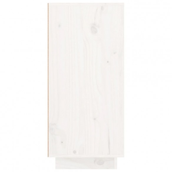 Buffet Blanc 111x34x75 cm Bois massif de pin