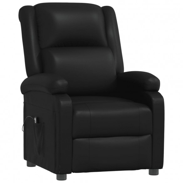 Fauteuil inclinable électrique Noir Similicuir