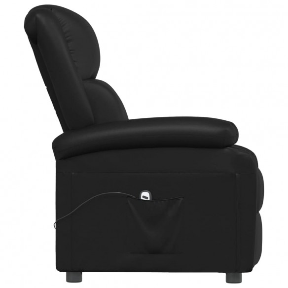 Fauteuil inclinable électrique Noir Similicuir