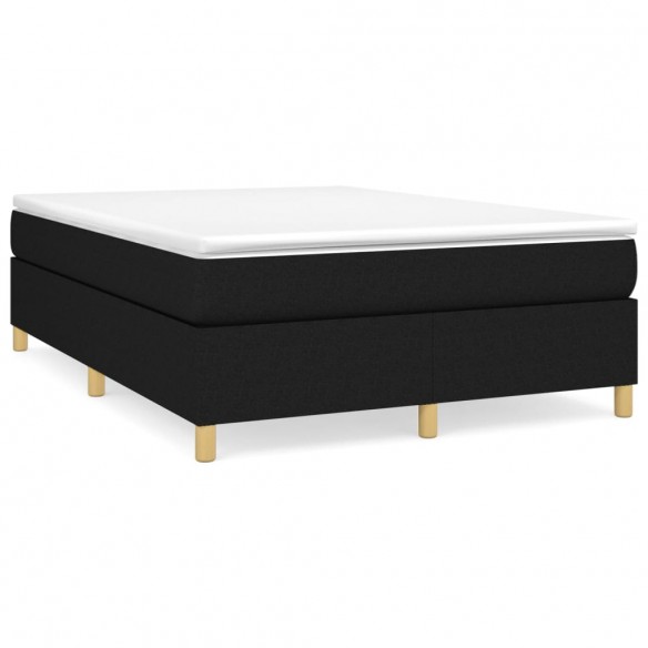 Cadre de lit avec matelas Noir 140x200 cm Tissu