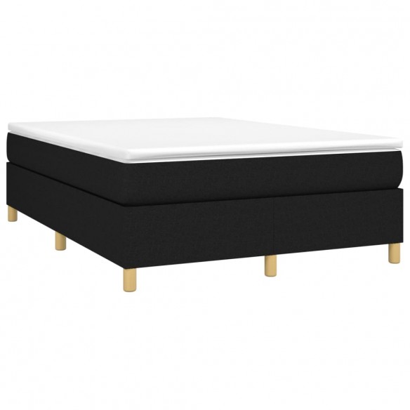 Cadre de lit avec matelas Noir 140x200 cm Tissu