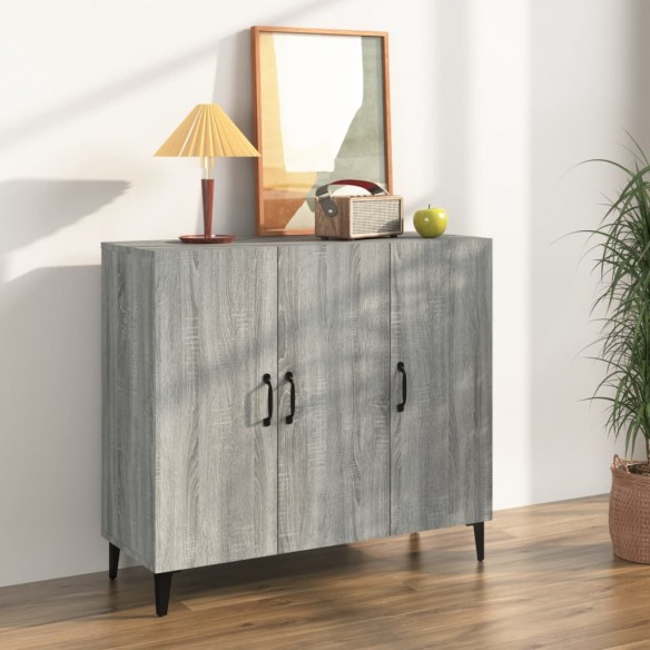 Buffet sonoma gris 90x34x80 cm bois d'ingénierie