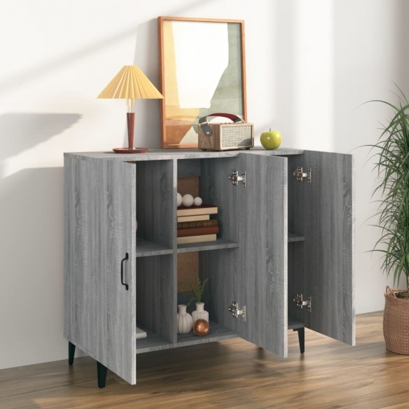 Buffet sonoma gris 90x34x80 cm bois d'ingénierie