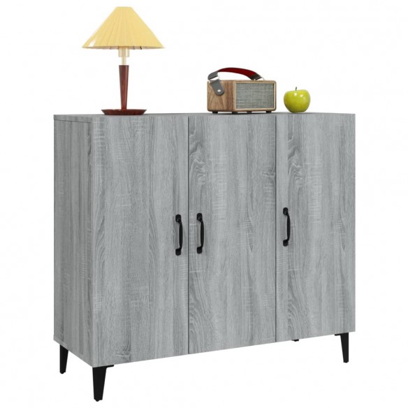 Buffet sonoma gris 90x34x80 cm bois d'ingénierie