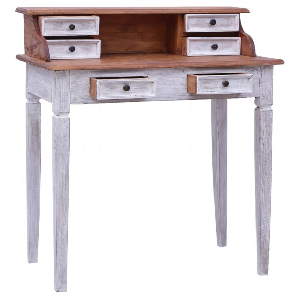 Bureau avec tiroirs 90x50x101 cm bois de récupération solide