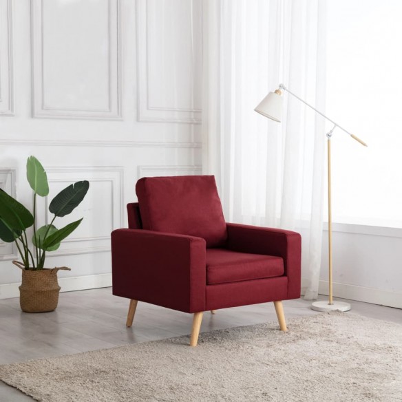 Fauteuil Rouge bordeaux Tissu