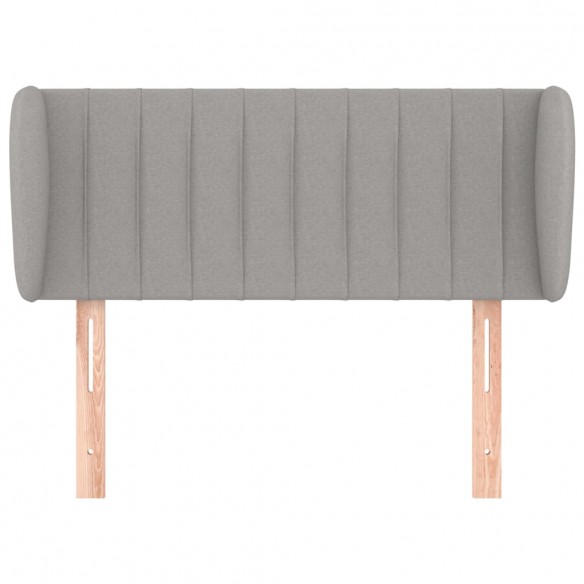 Tête de lit avec oreilles Gris clair 103x23x78/88 cm Tissu