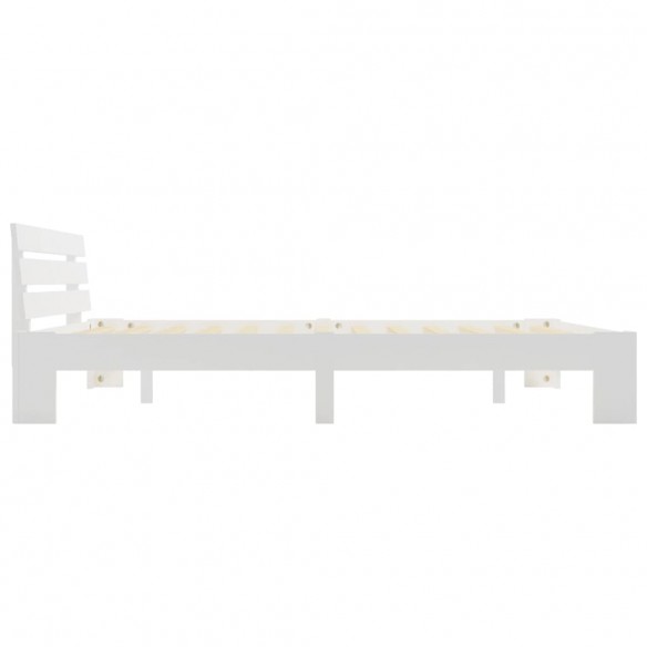 Cadre de lit Blanc Bois de pin massif 160 x 200 cm