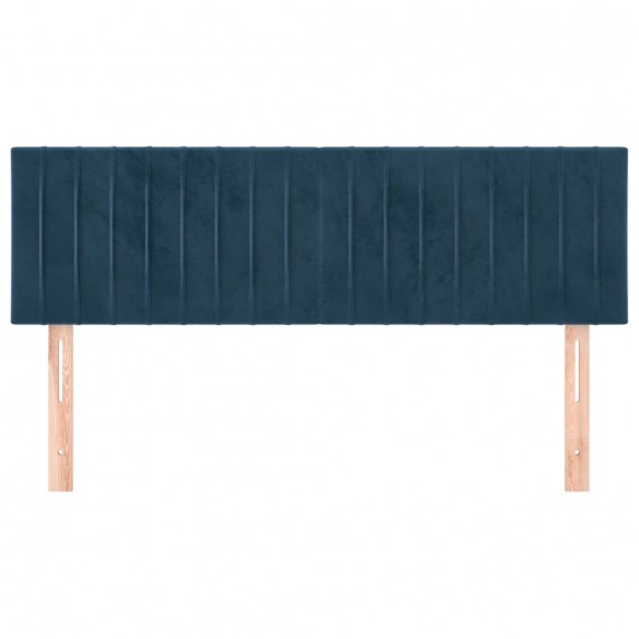 Têtes de lit 2 pcs Bleu foncé 72x5x78/88 cm Velours