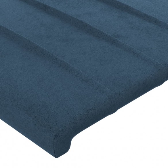 Têtes de lit 2 pcs Bleu foncé 72x5x78/88 cm Velours