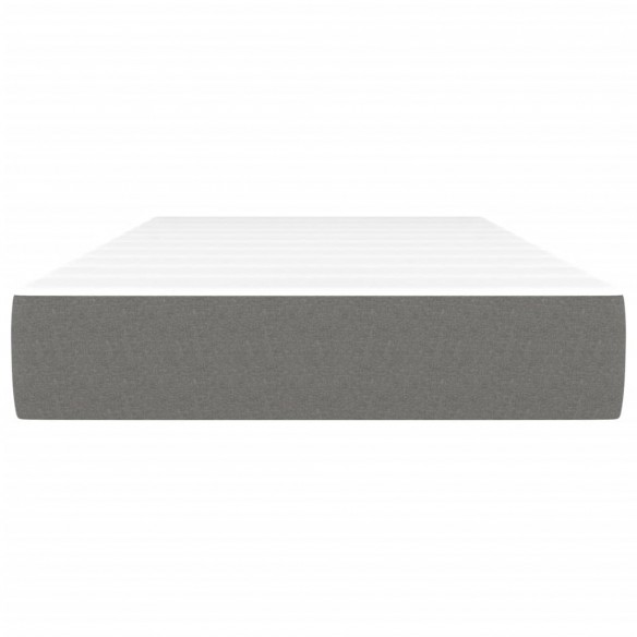 Matelas de lit à ressorts ensachés Gris foncé 90x200x20cm Tissu