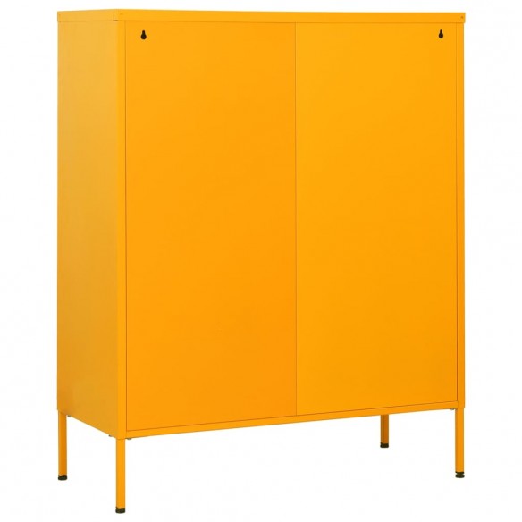 Commode Jaune moutarde 80x35x101,5 cm Acier