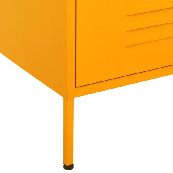 Commode Jaune moutarde 80x35x101,5 cm Acier