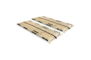 Sommiers à lattes 2 pcs avec 28 lattes 7 zones 80x200 cm