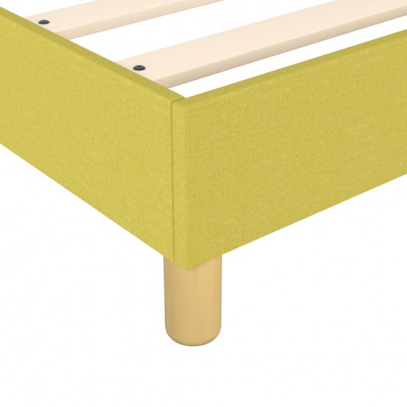 Cadre de lit avec matelas Vert 200x200 cm Tissu