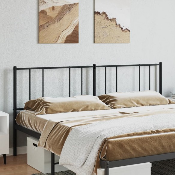 Tête de lit métal noir 193 cm