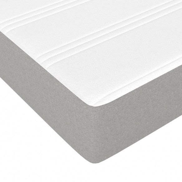 Matelas de lit à ressorts ensachés Gris clair 100x200x20 cm