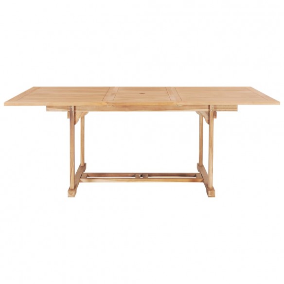 Table de jardin extensible 150-200x100x75 cm Teck solide