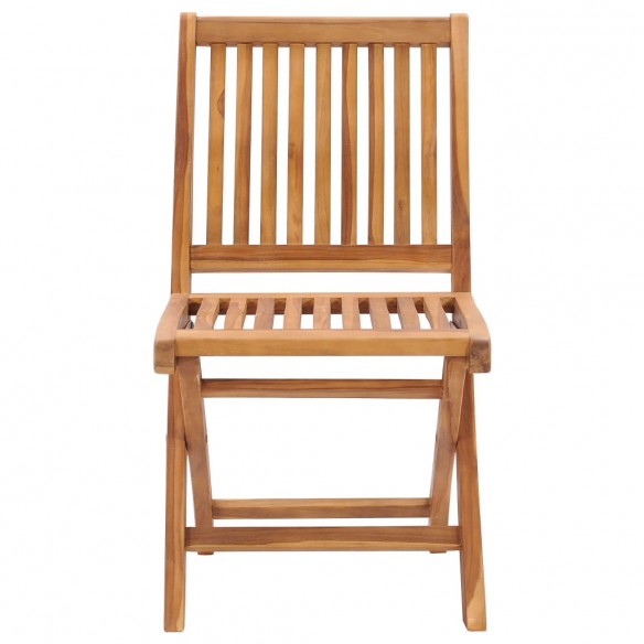 Chaises pliables de jardin 4 pcs Bois de teck solide