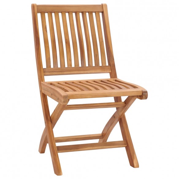 Chaises pliables de jardin 8 pcs Bois de teck solide