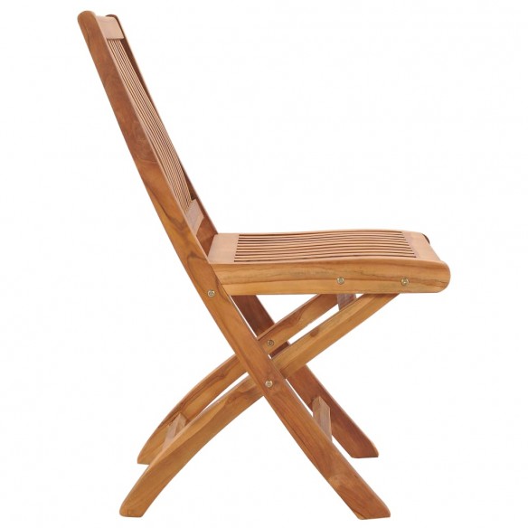 Chaises pliables de jardin 8 pcs Bois de teck solide