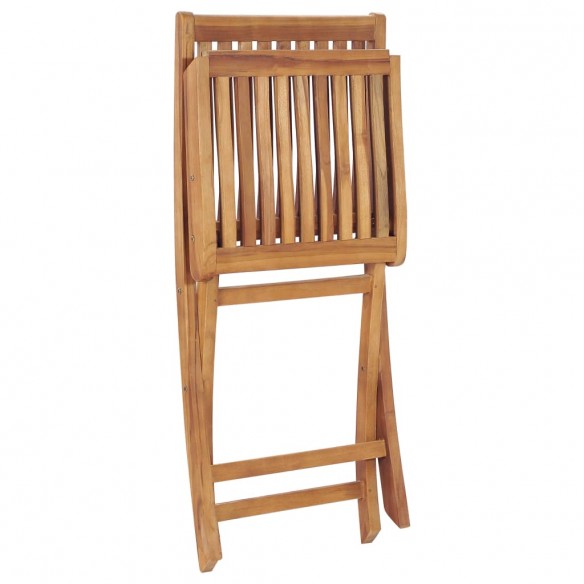 Chaises pliables de jardin 8 pcs Bois de teck solide