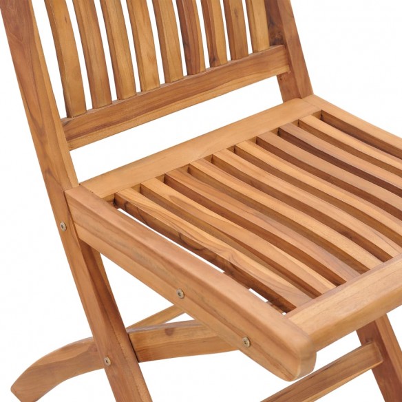 Chaises pliables de jardin 8 pcs Bois de teck solide