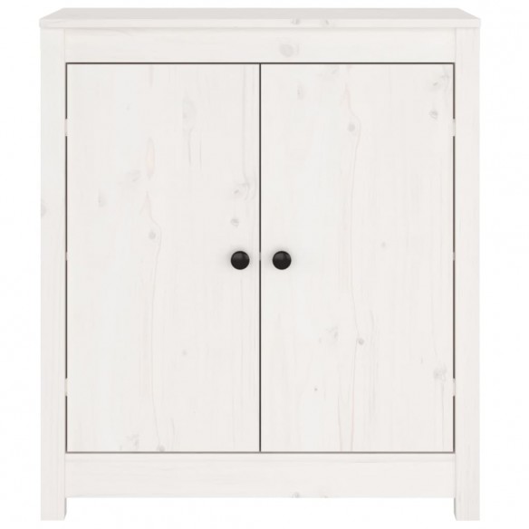 Buffet Blanc 70x35x80 cm Bois massif de pin