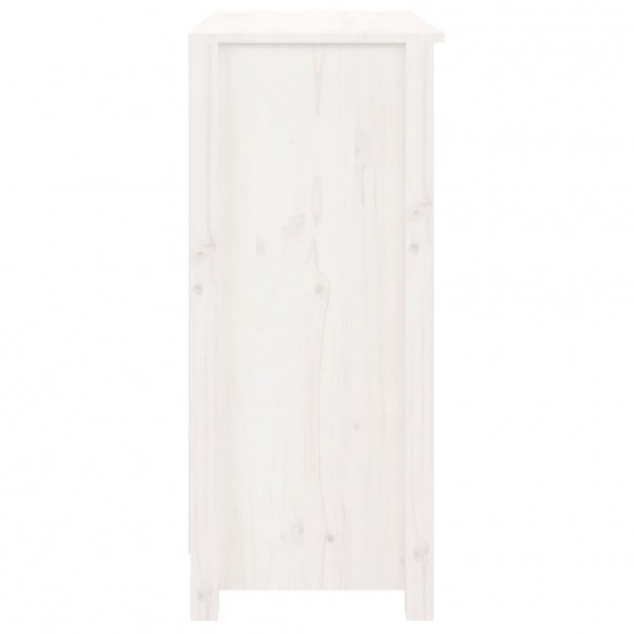 Buffet Blanc 70x35x80 cm Bois massif de pin