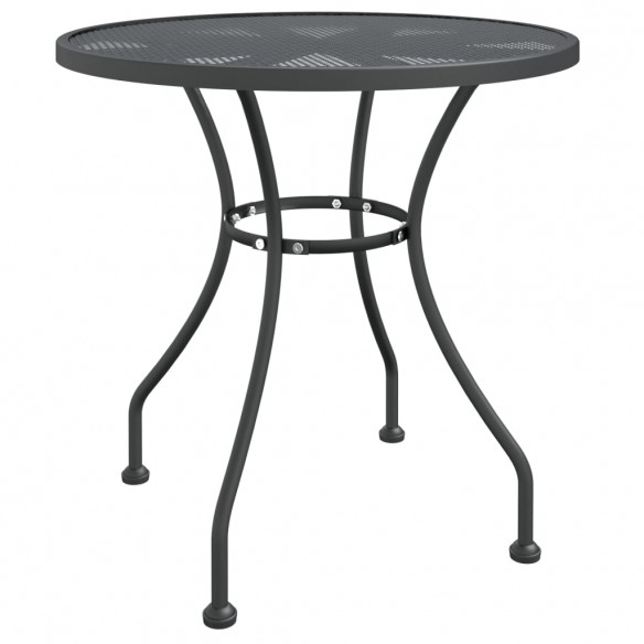 Table de jardin Ø80x72 cm Maille métallique Anthracite